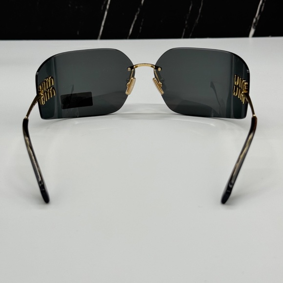 NEW MIU MIU SMU54Y 5AK5S0 WOMEN SUNGLASSES MU54YS 5AK-5S0 GOLD GREY EYEWEAR - Picture 7 of 11